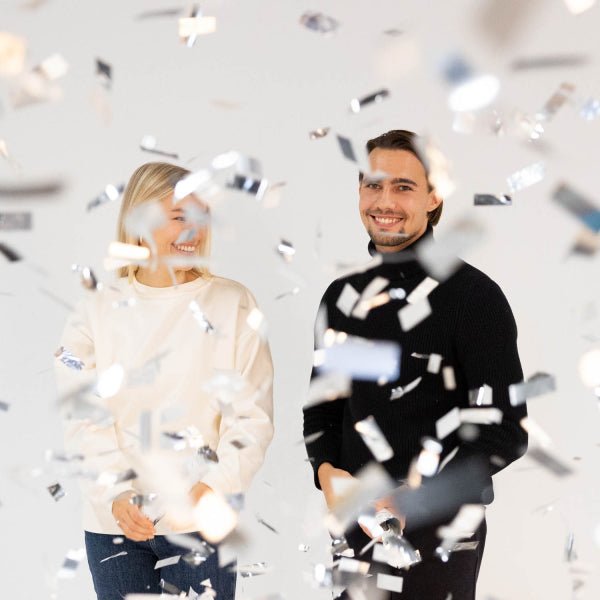 Zilveren Confetti Kanon Folie 40cm