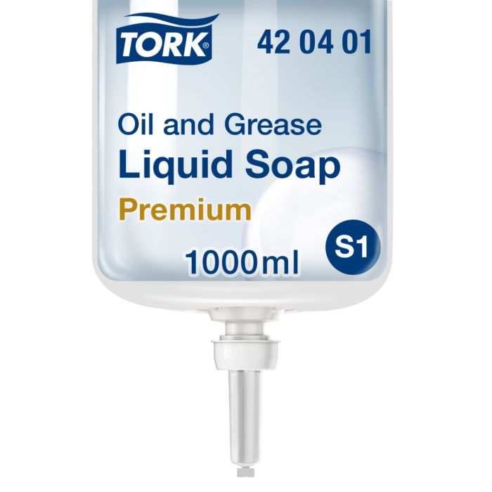 Tork 420401 6st Handzeep S1 Industrieel 1000ml voor S1/S11 zeepdispensers geurloos (420401)