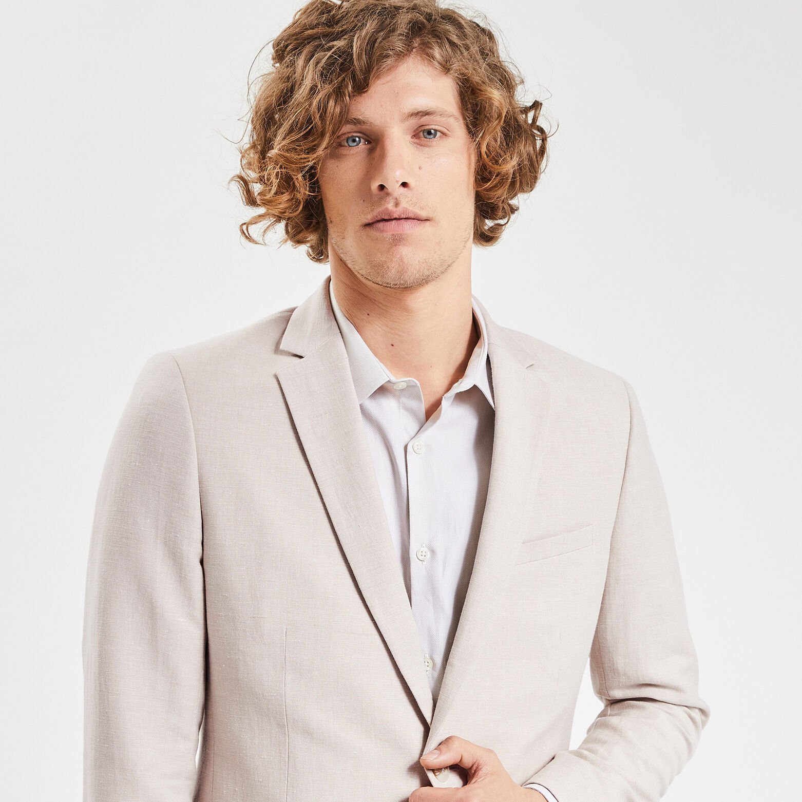 Veste de costume slim Beige
