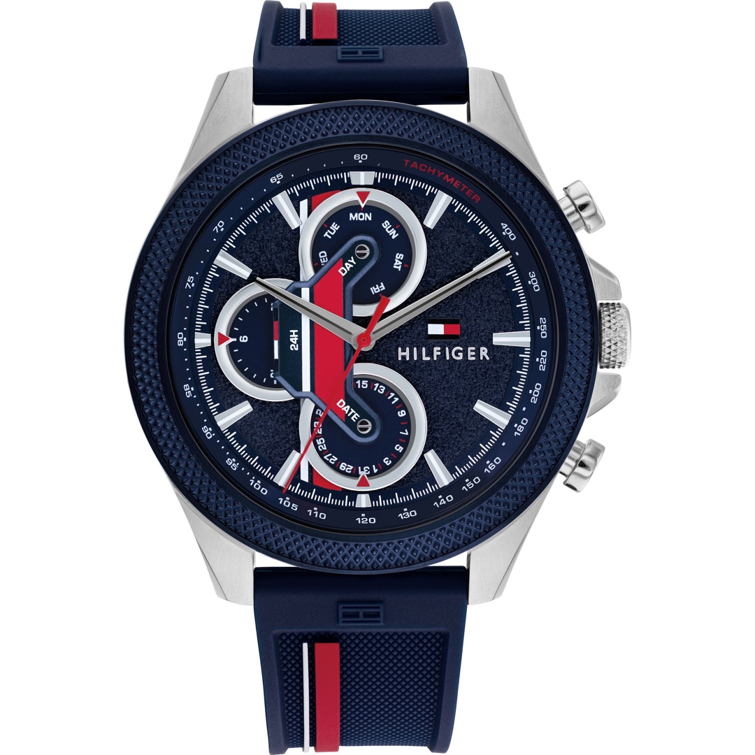 Tommy Hilfiger Clark Day Date Blau / Silbrig