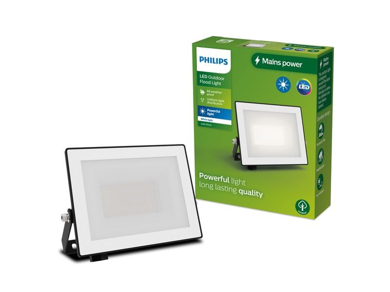Philips Lois Flutlicht 20W 3000K IP65 schwarz 20 W Philips 8720169365063 Aussenbeleuchtung Wandbeleuchtung für den Aussenbereich Nicht austauschbare(s) Leuchtmittel LED F