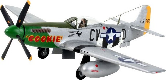 Revell - P-51D Mustang Fly Byggesæt Inkl. Maling - 1:72 - 64148