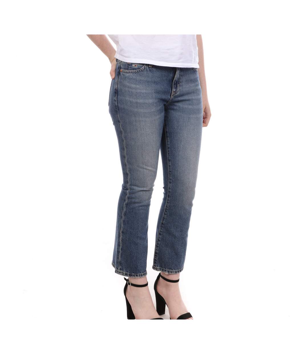 Jean 7/8 Bleu Femme Tommy Hilfiger Flare