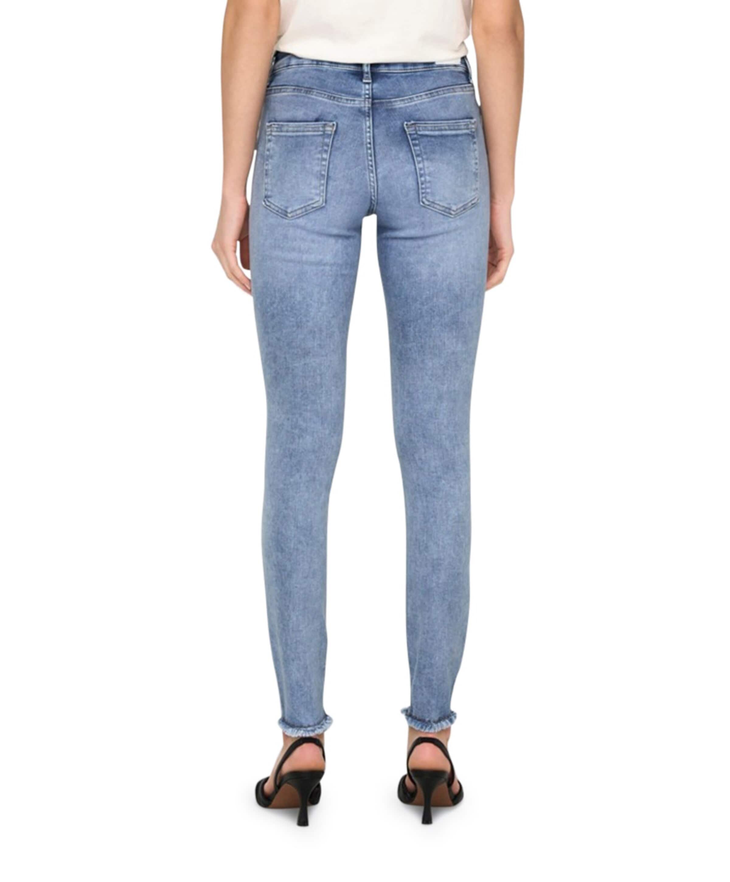 Only ONLBLUSH MID SK ANK RAW DNM REA694 dames jeans blauw