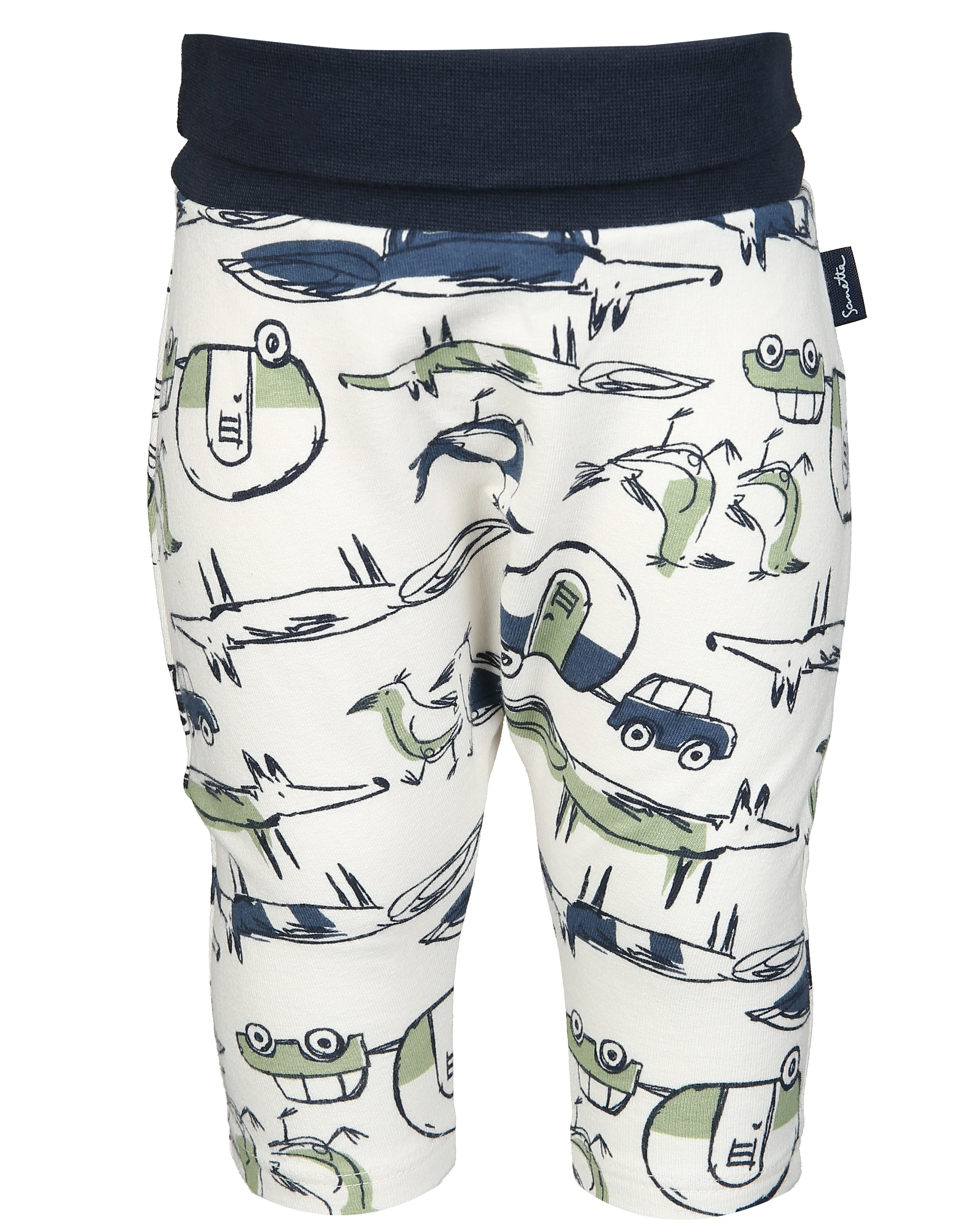 Schlupfhose CARAVAN AOP in white whisper