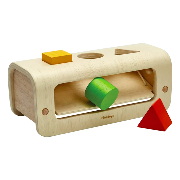 Plan Toys Banc à marteler en bois naturel 3 formes