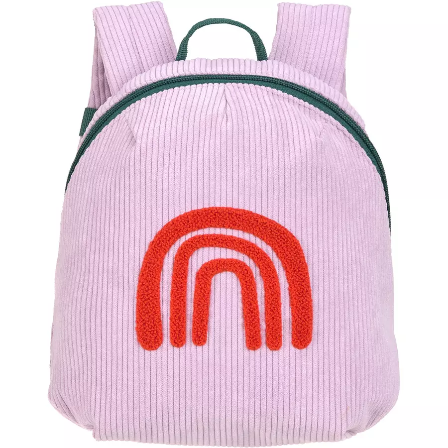 LÄSSIG Kindergartenrucksack Cord Little Gang - Regenbogen, Lila