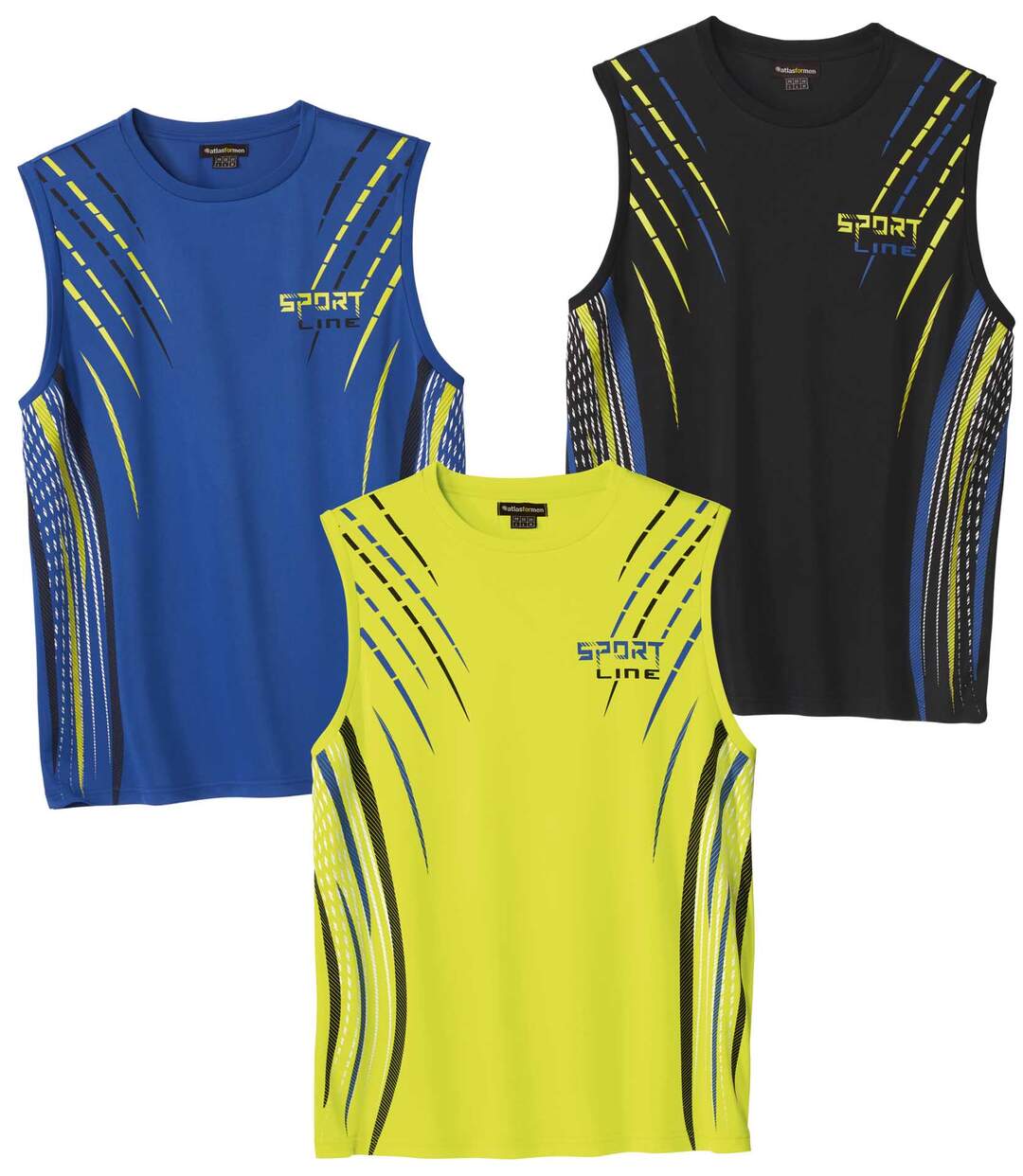 Lot de 3 Tee-Shirts Sans Manches Sport Line