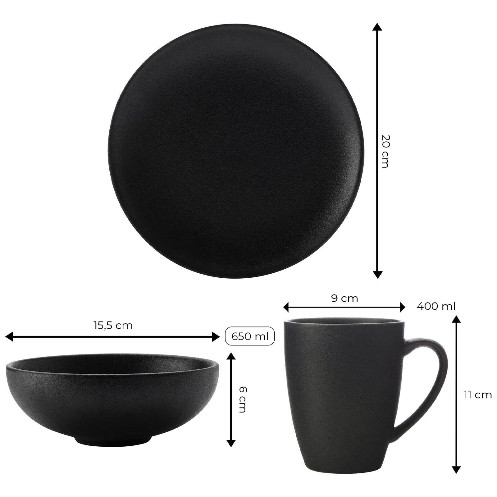 Maxwell & Williams Frühstücksset Caviar Black 3er Set