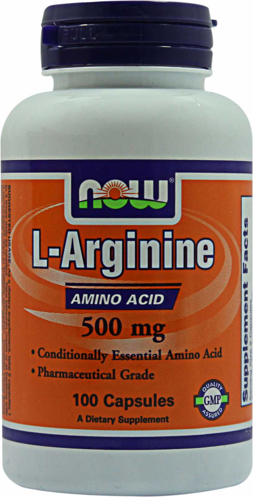 NOW Foods L-Arginina 500 mg 100 cápsulas