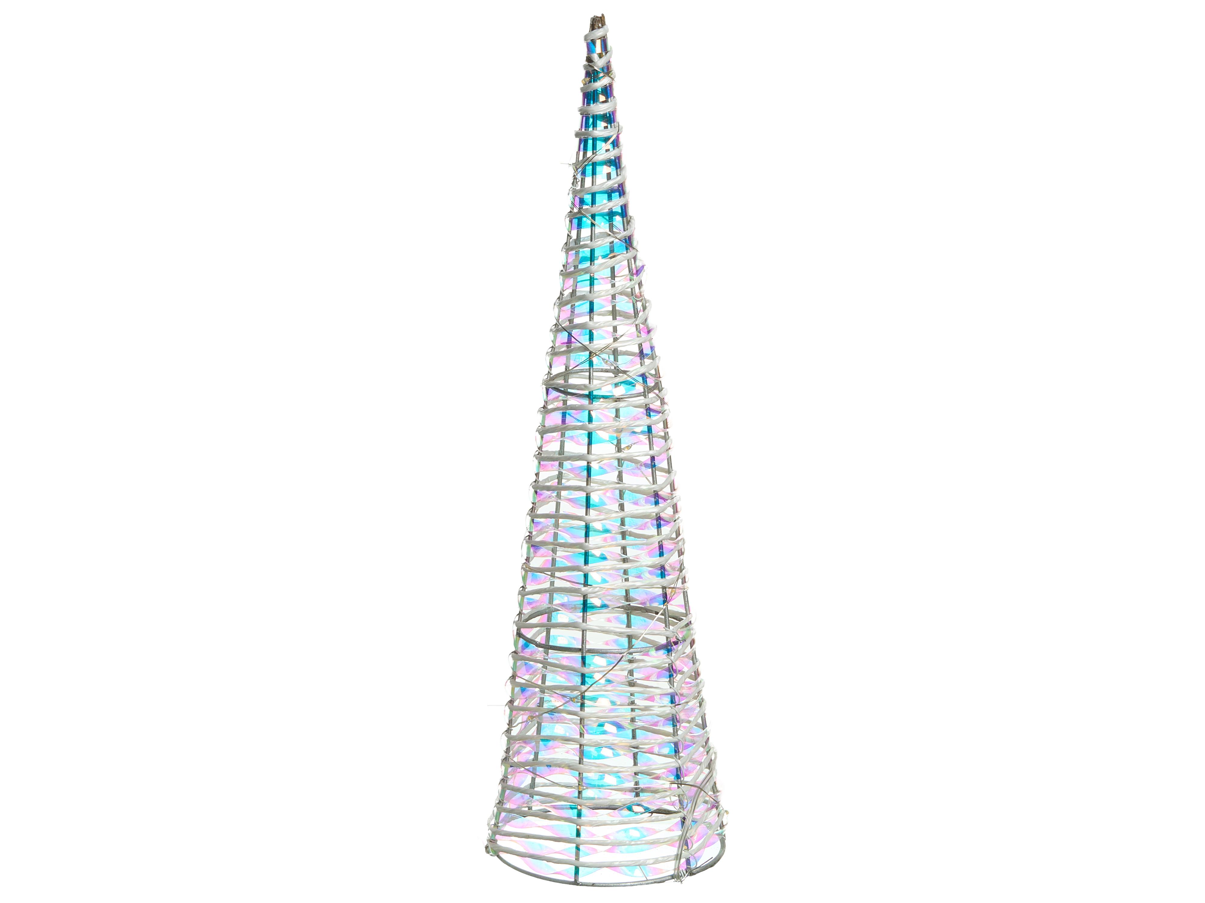 Set van 3 kerstdecoraties LED SONDER Kerstboom 40/60/80 cm Wit