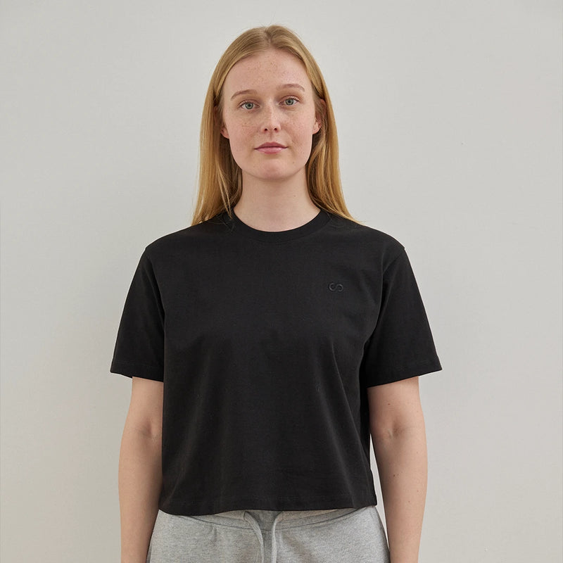 T-Shirt Cropped Damen aus Bio-Baumwolle Weiß
