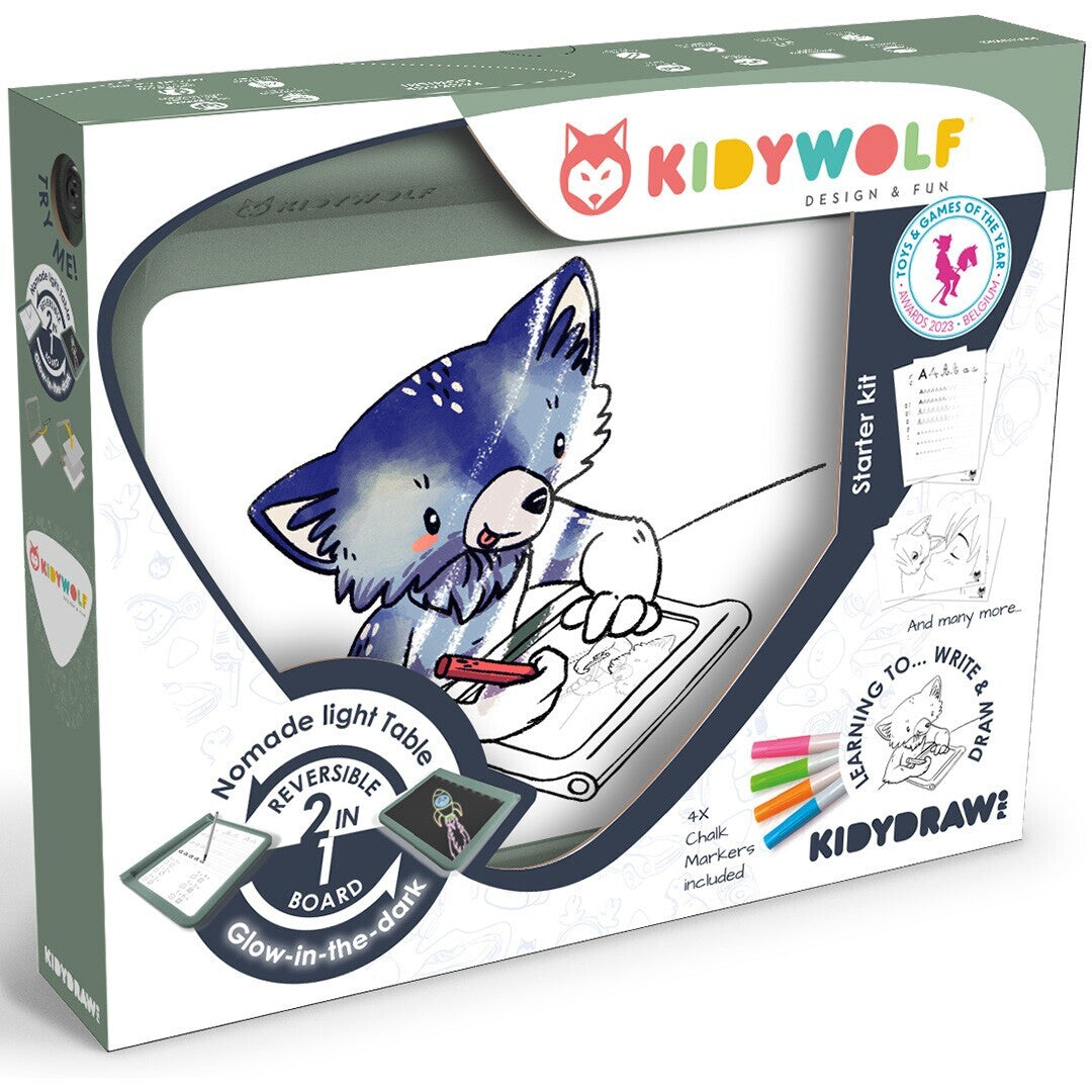 Kidywolf kidydraw pro tweezijdig tekenbord