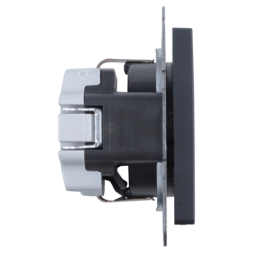 Berker Q1 Enkel Stopcontact Geaard Antraciet
