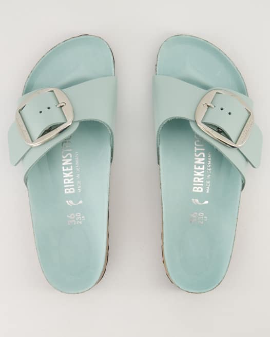 Birkenstock Madrid Big Buckle Pantoletten in Grün