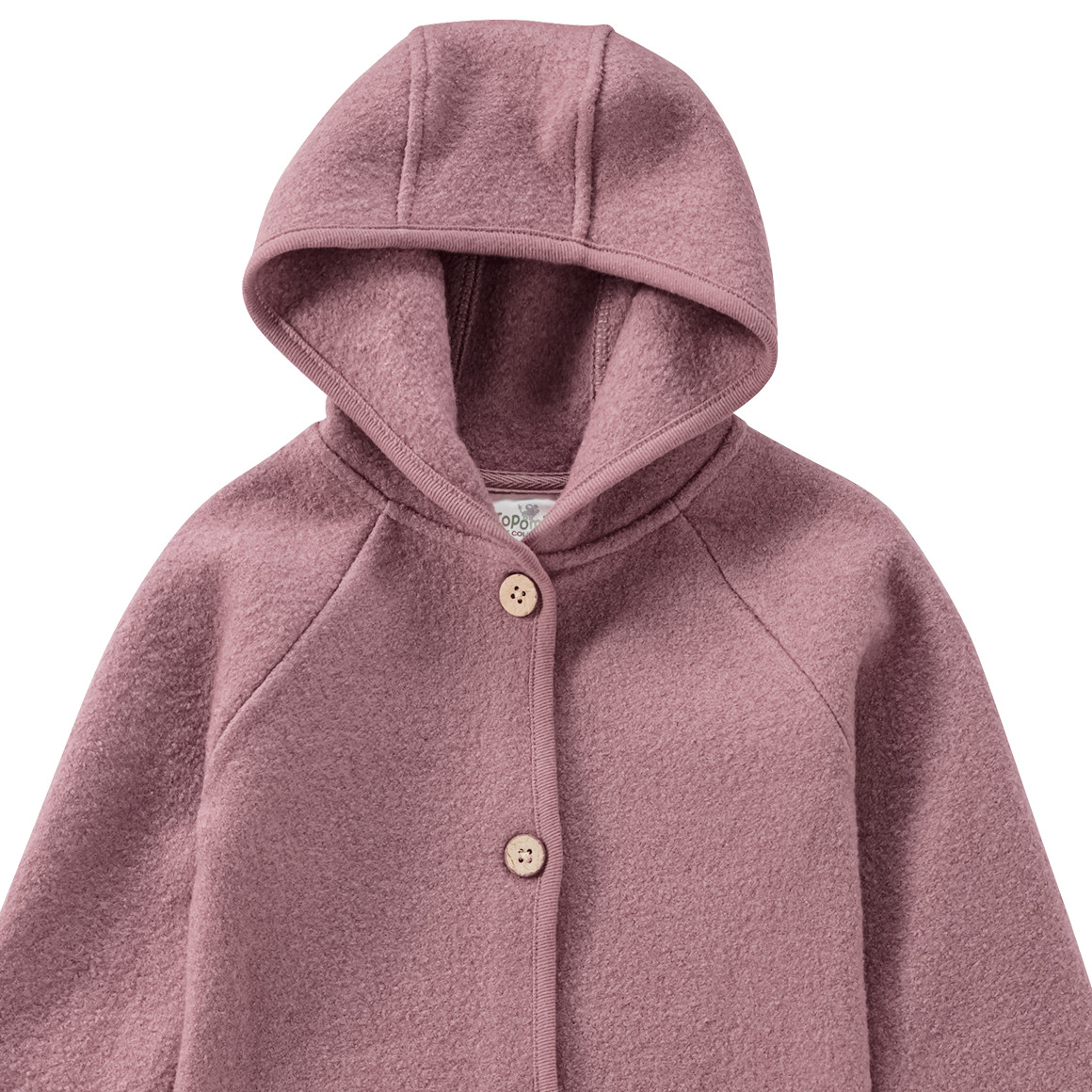Topomini Pure Collection Baby Wollwalk-Overall mit Umschlagbündchen rosa