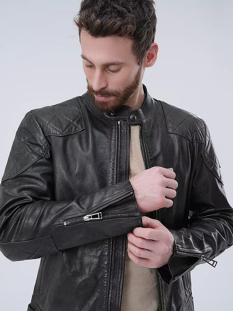 BELSTAFF Lederjacke OUTLAW schwarz