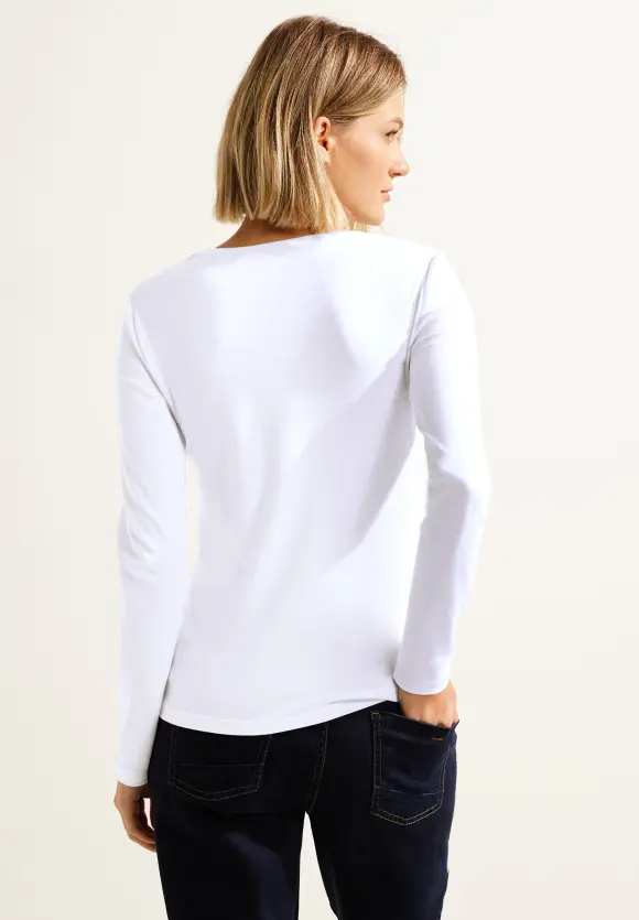 Basic Langarmshirt - White