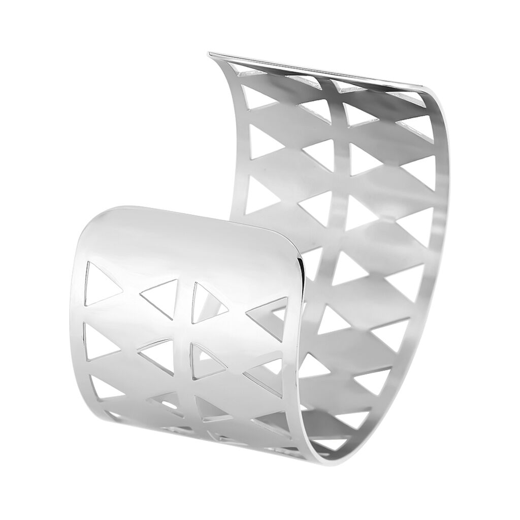 Bracelet Manchette Adaline Acier Blanc