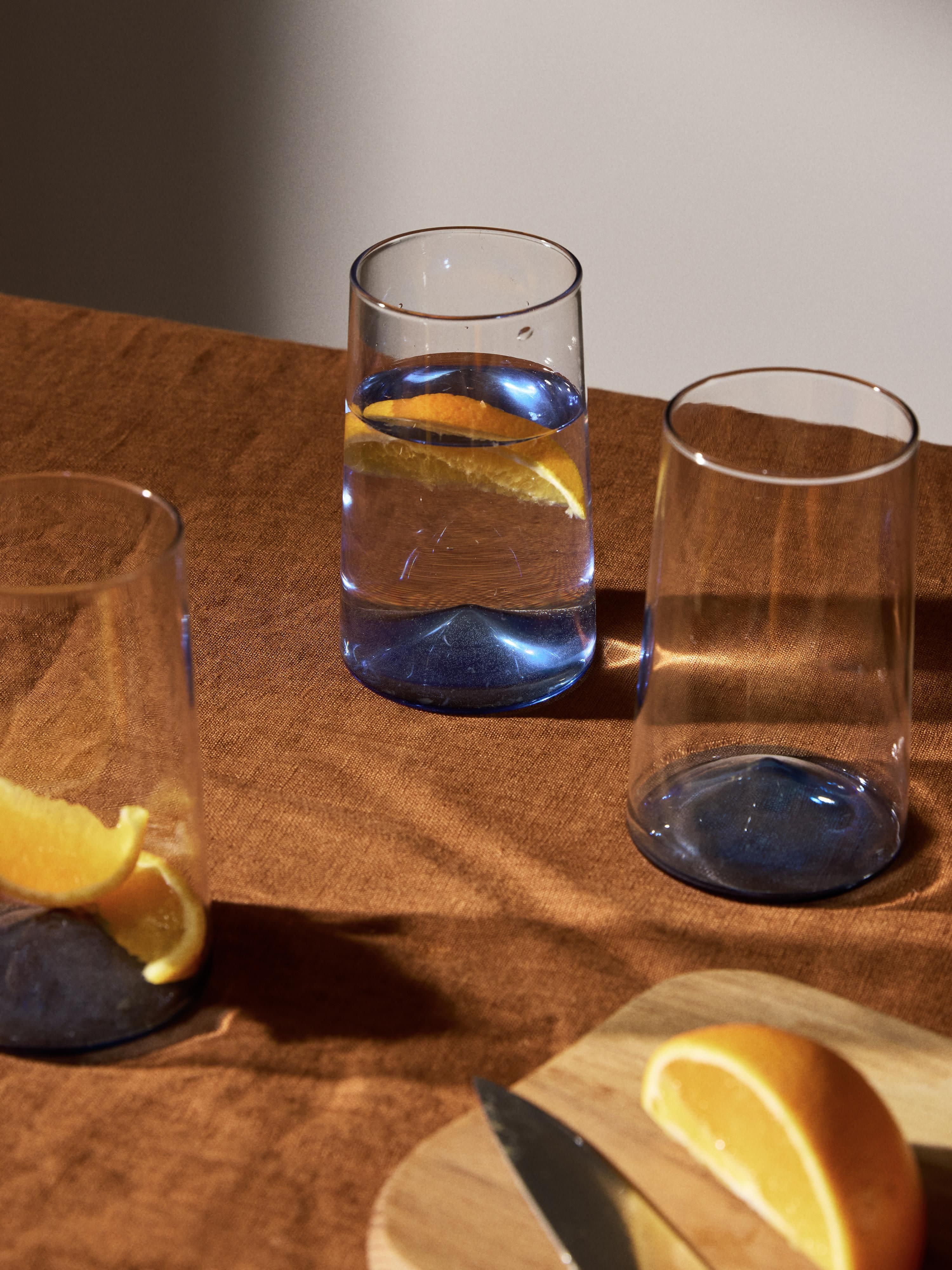 Mondgeblazen longdrinkglazen Hadley, 4-delig