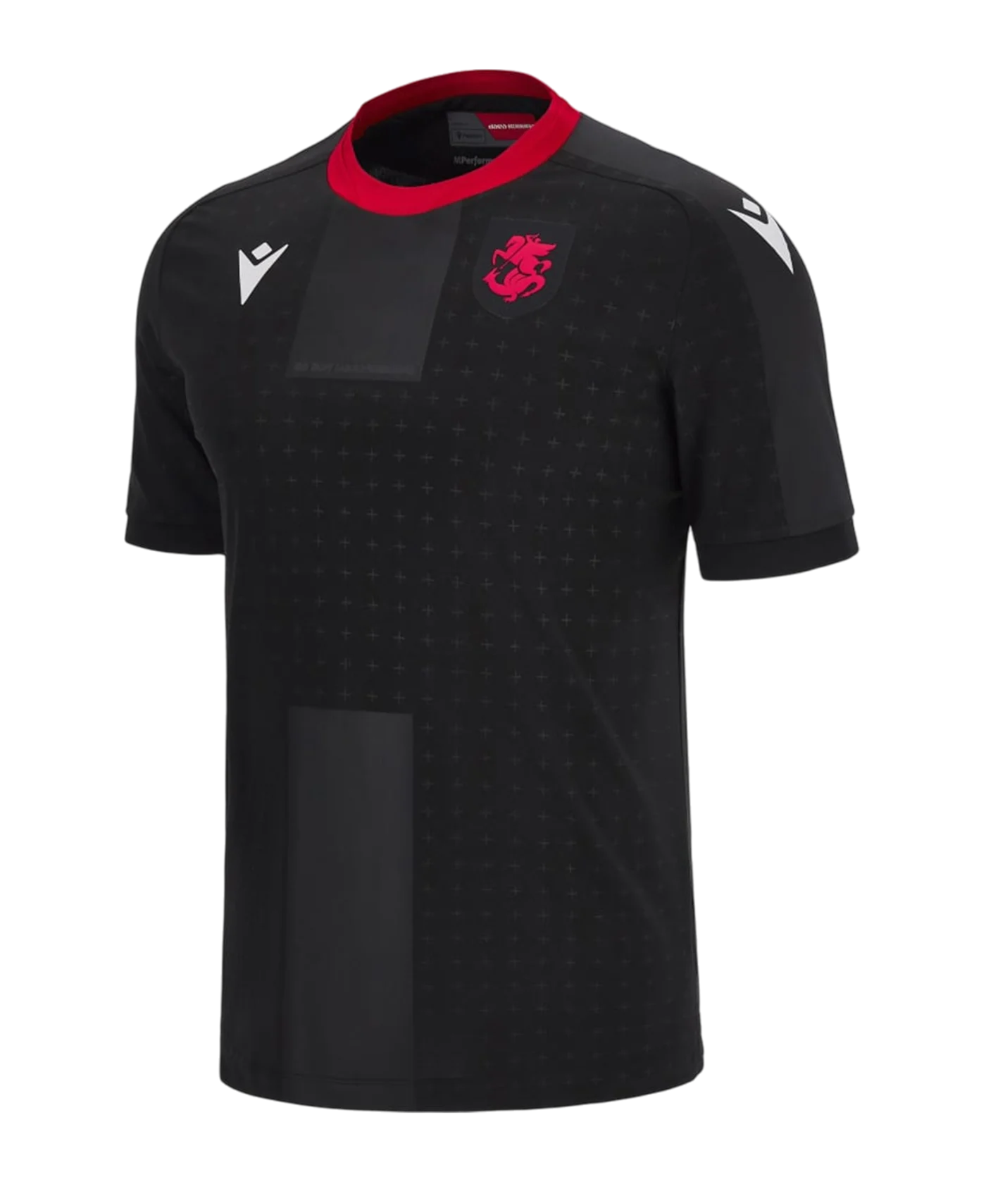 Macron Georgien Trikot Away EM 2024 Kids Schwarz