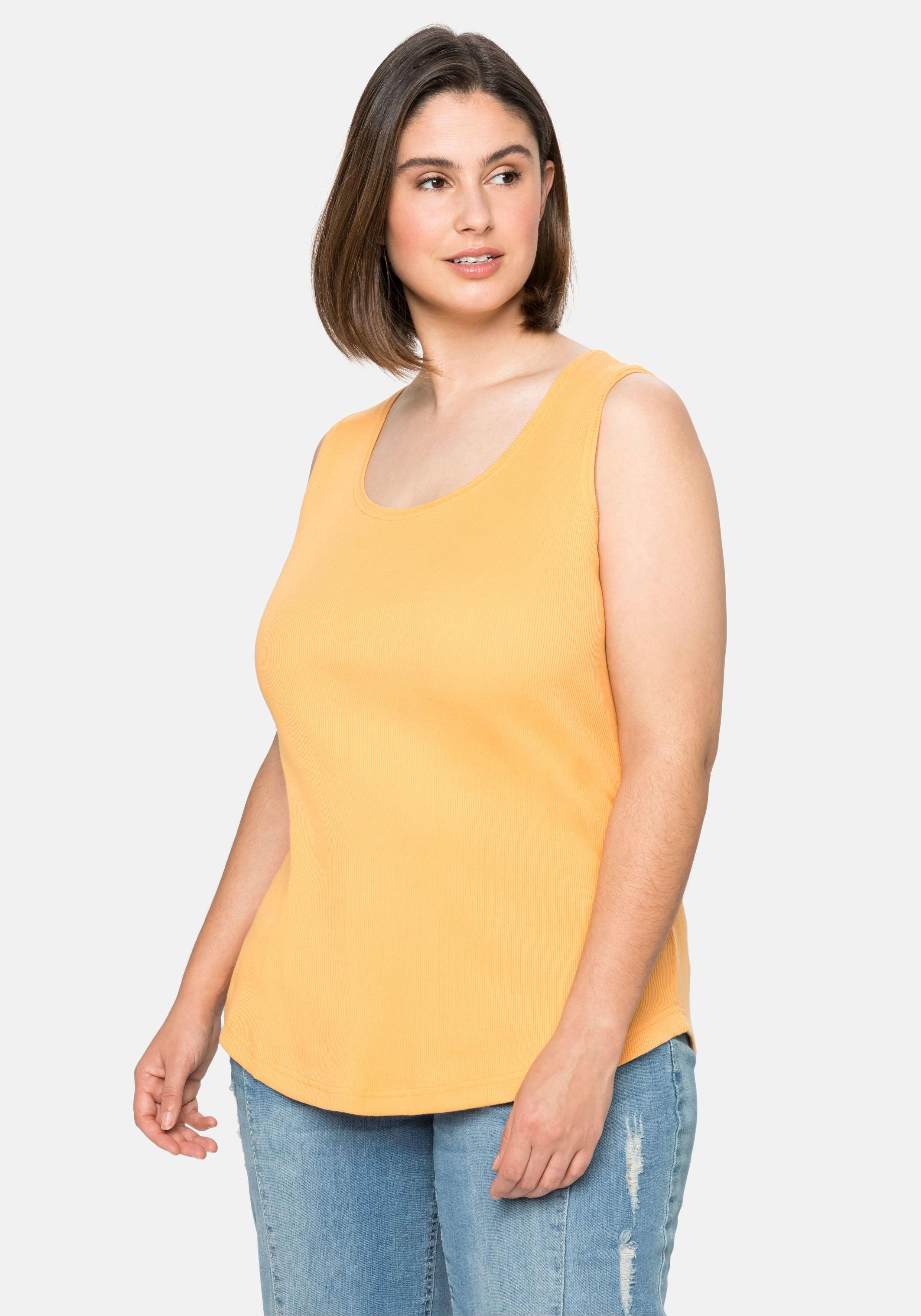 Tanktop in Ripp-Qualität mit Rundhalsausschnitt