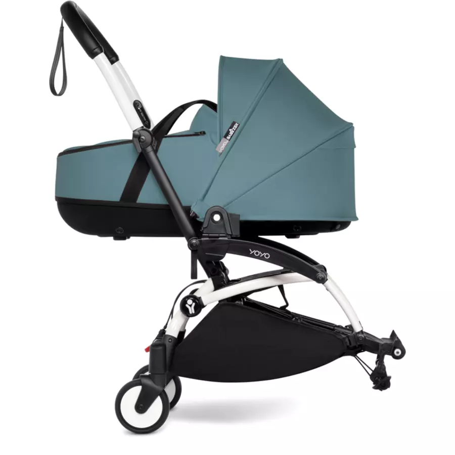 BABYZEN Kinderwagen YOYO 0+ connect White mit Liegewanne Aqua
