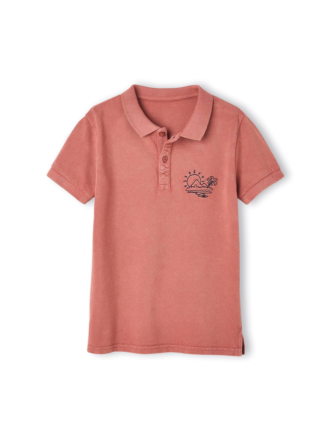 Camisa polo infantil masculina com bordado 