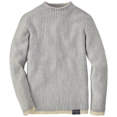 Herrenpullover Rippe, Graumeliert