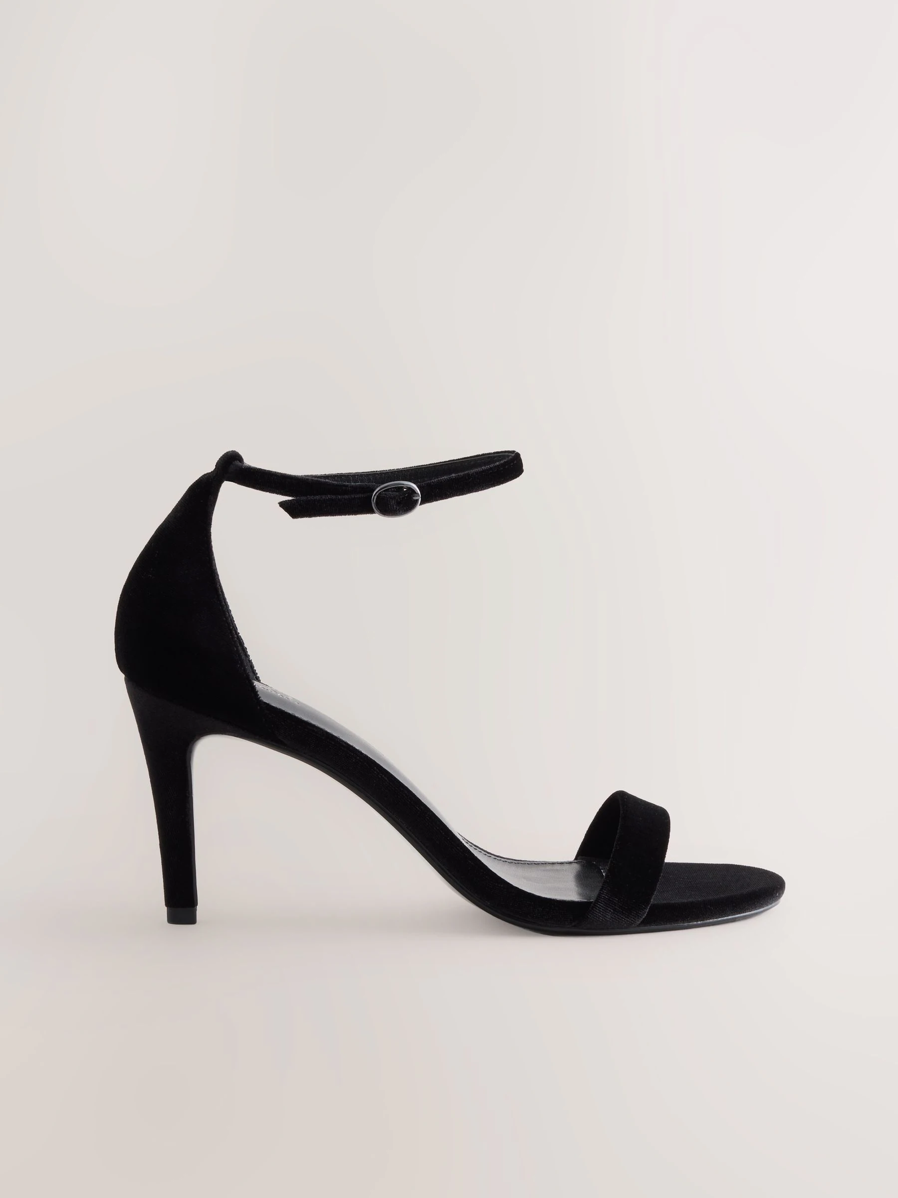 Zwart fluweel - Forever Comfort® Strappy Heeled Sandals