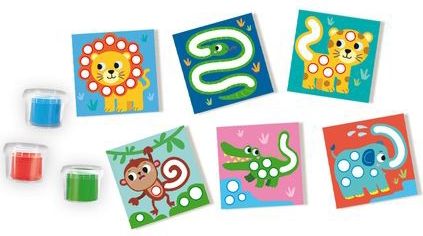 SES - My First - Klei Opdrachtkaarten Dieren - Glutenvrije Klei - Goed Uitwasbaar - Droogt Niet Uit