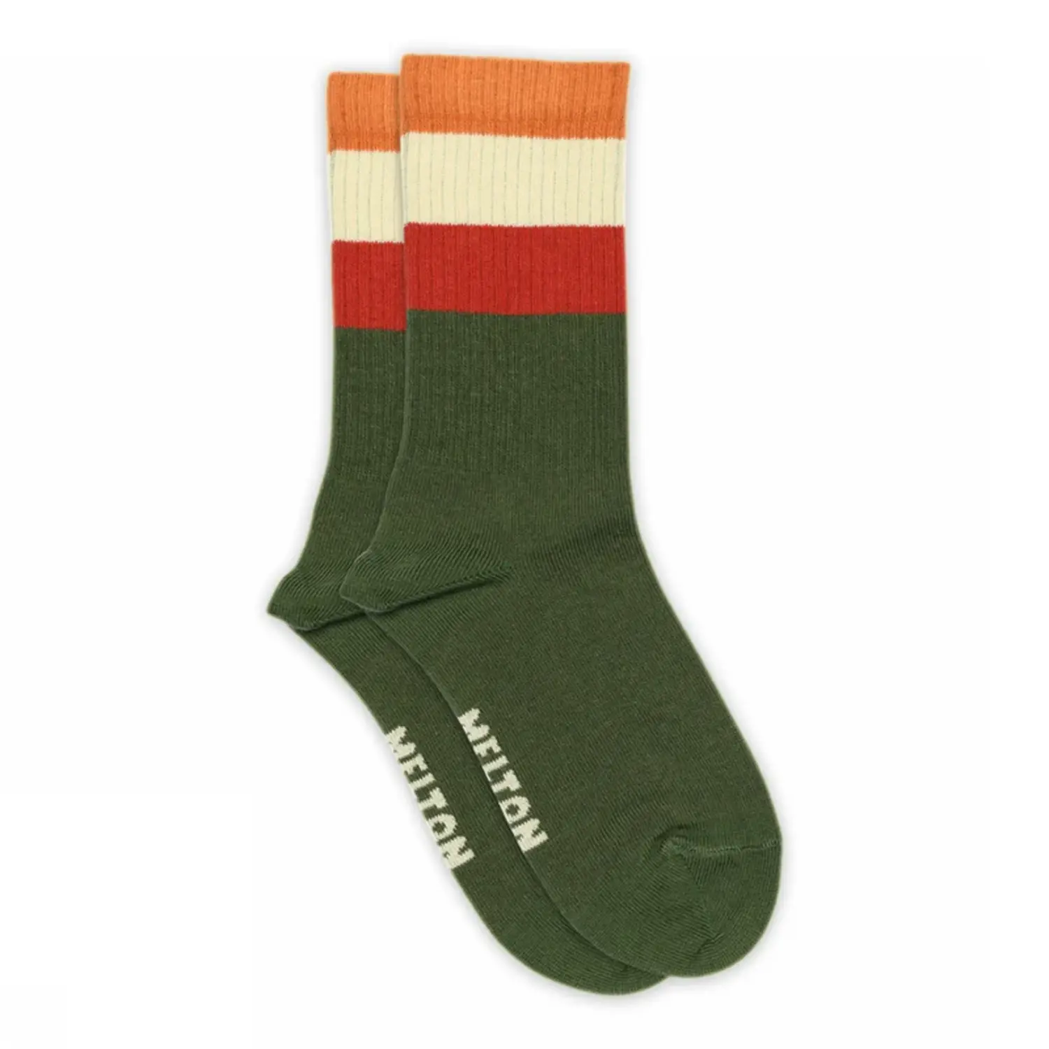 MP Denmark | Wide stripes socks | Elm Green