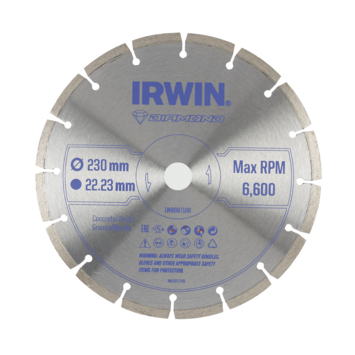 Irwin diamantschijf voor haakse slijper Ø230 mm (steen en beton)