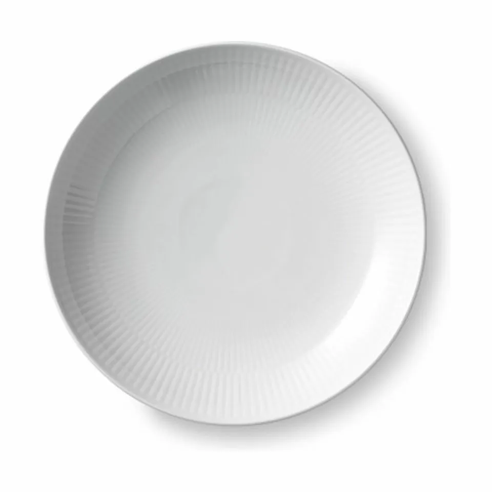 Royal Copenhagen Hvid Riflet Tallerken