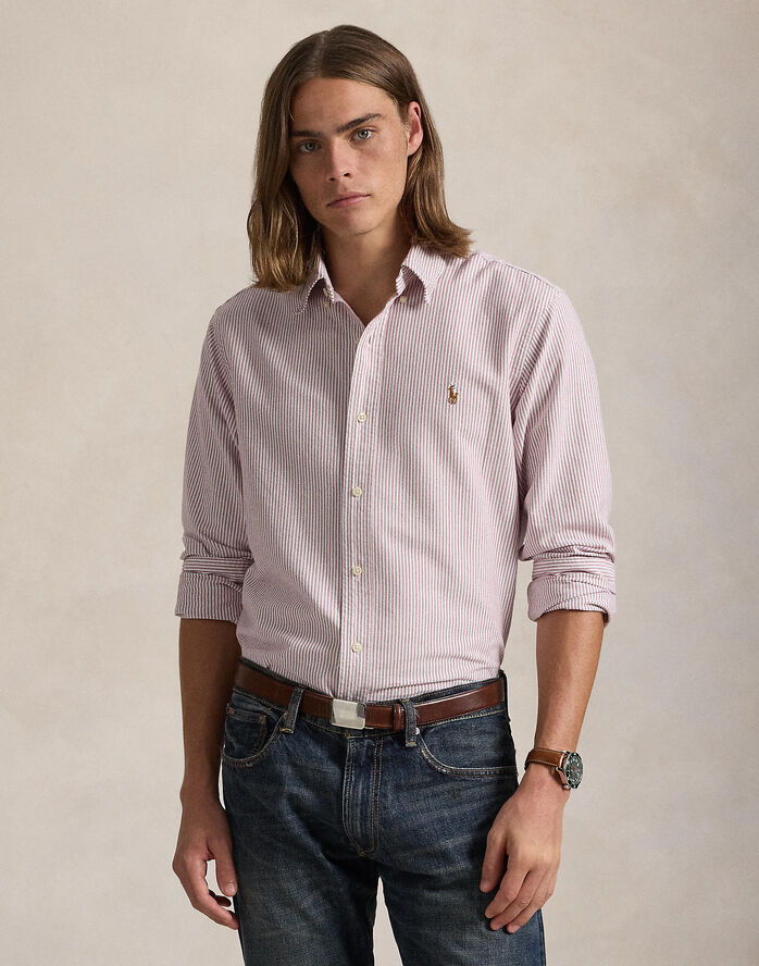 Polo Ralph Lauren CLASSIC OXFORD-CUBDPPCS UNI STRIPE Uni wine/white