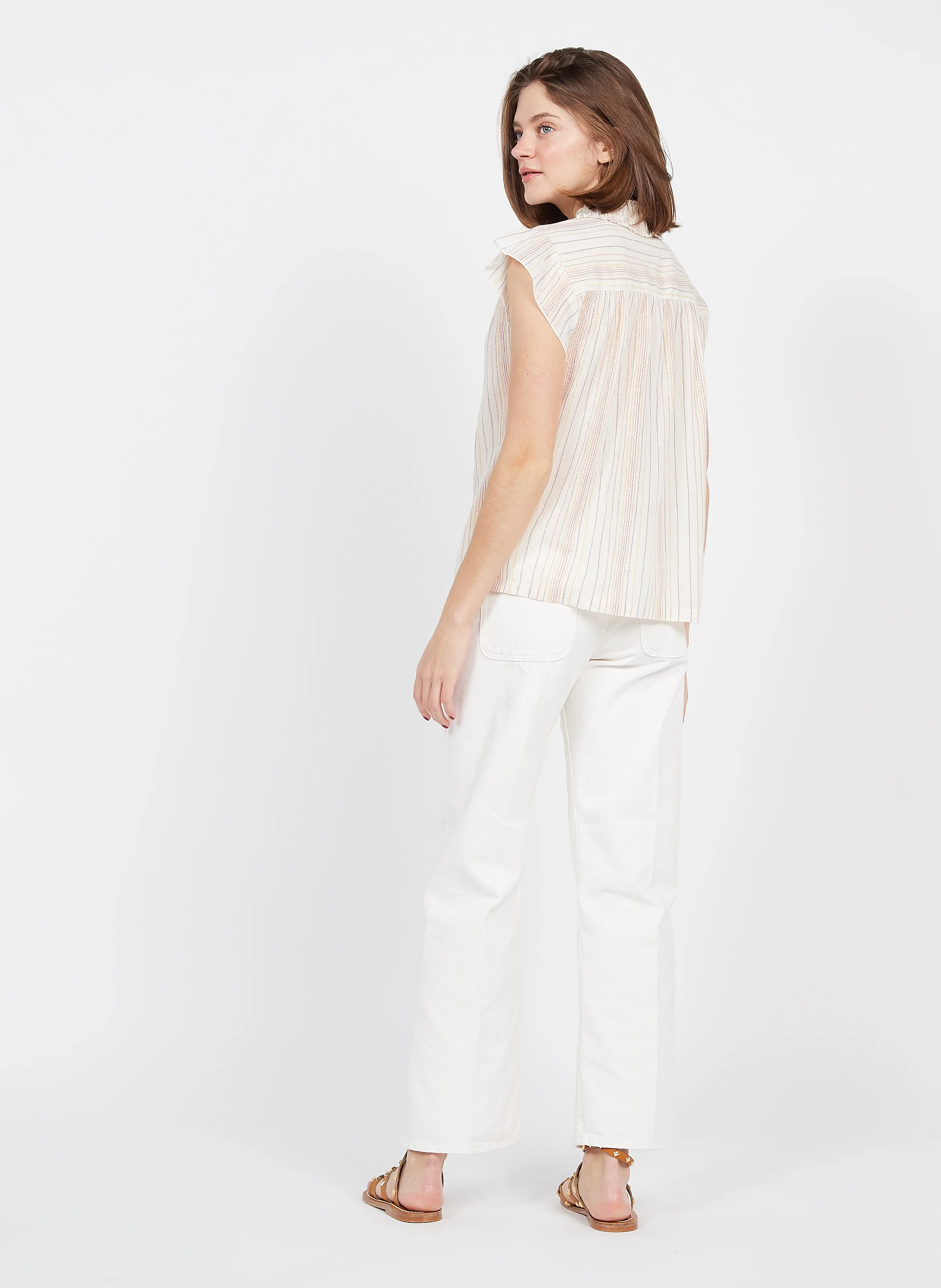 MOON - Jean droit en coton | Blanc