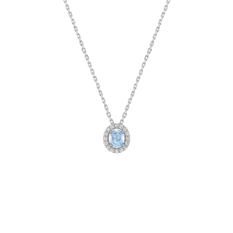 Collier Femme - Oxyde de zirconium - Argent 925 - Longueur : 42 cm