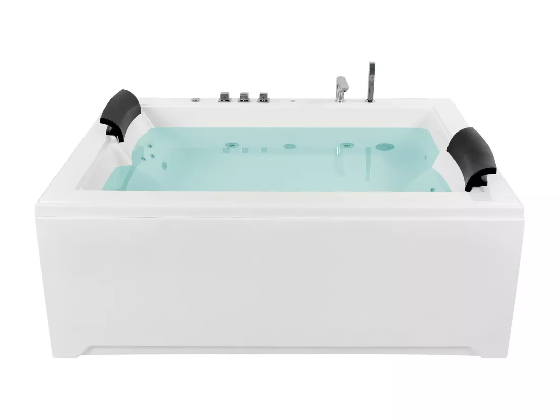 Baignoire balnéo blanche 183 x 142 cm SALAMANCA