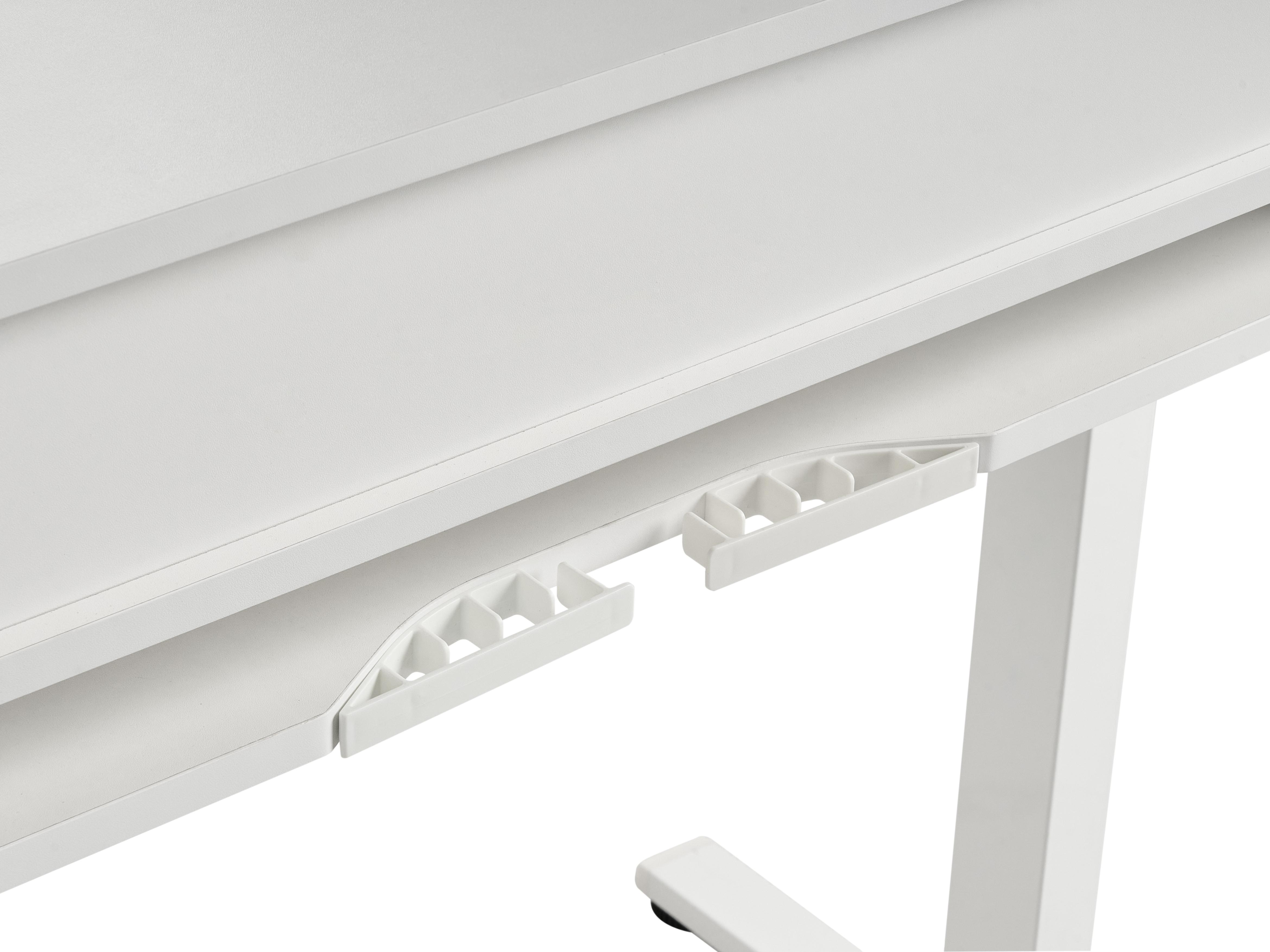 Elektrisch verstelbaar sta-bureau LUCAMA Wit 120 cm 60 cm met USB-poort