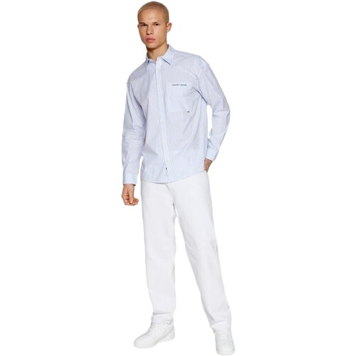 Tommy Jeans - CAMISA CLASICA RAYAS HOMBRE DM0DM18956 Azul