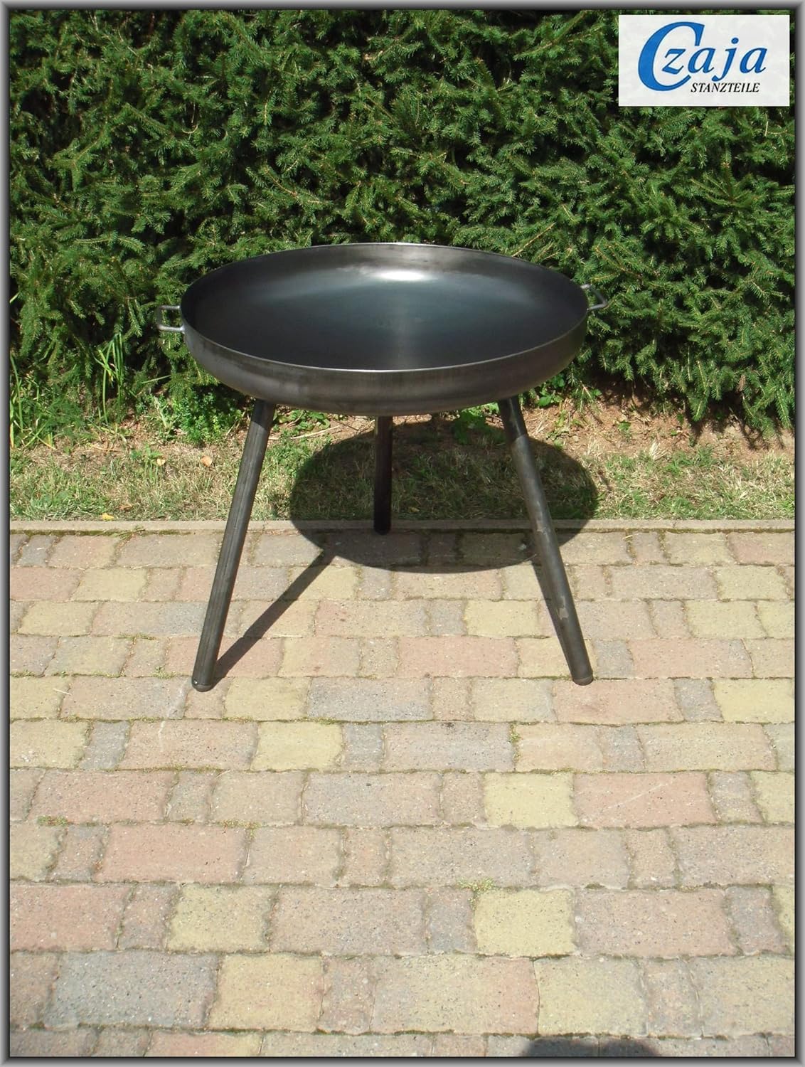 Czaja Stanzteile Feuerschale Berlin Ø 80 cm, hohe Feuerstelle aus 2,5mm Stahl für den Garten
