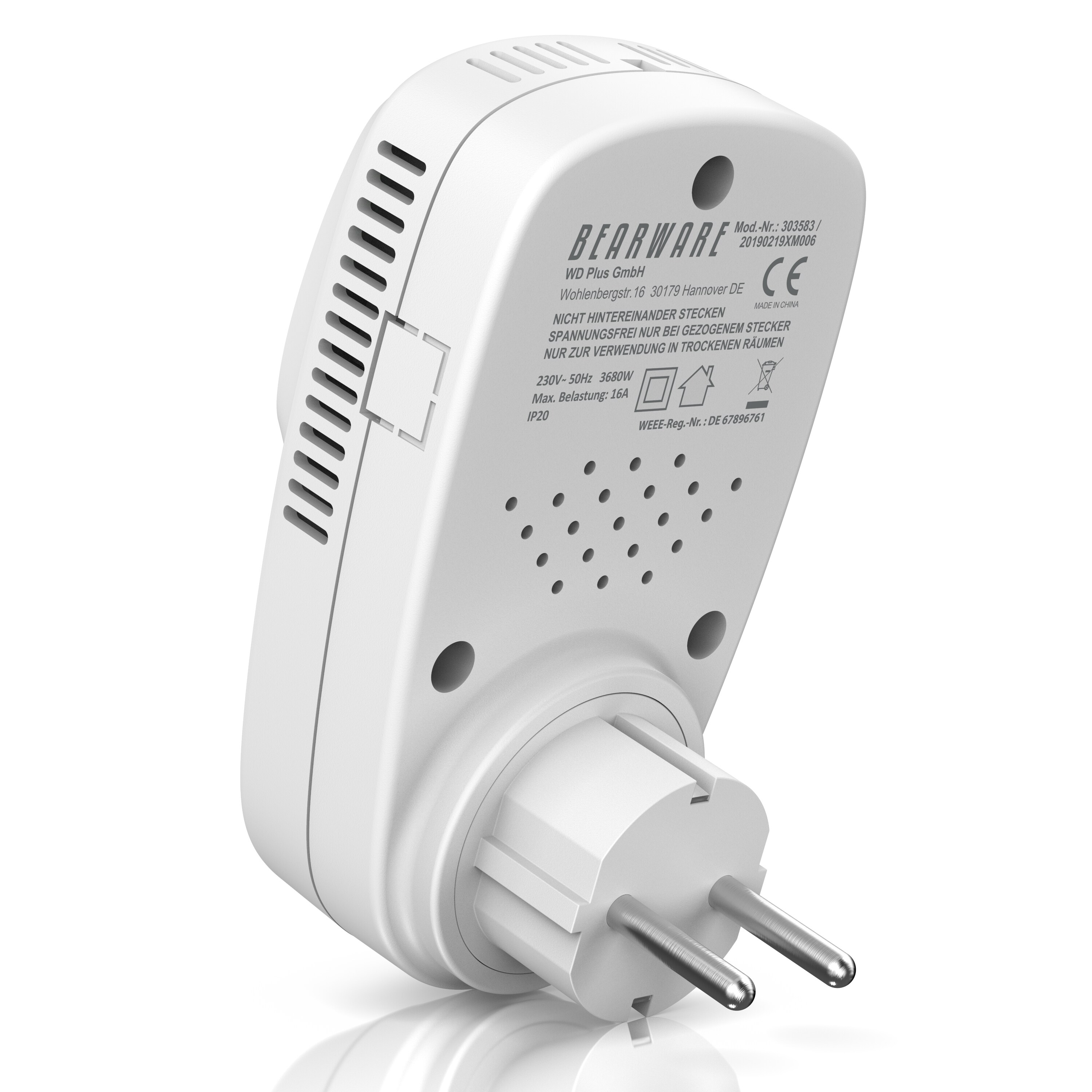 BEARWARE Steckdosen Thermostat digital programmierbar Temperaturregelung 5° - 35°C