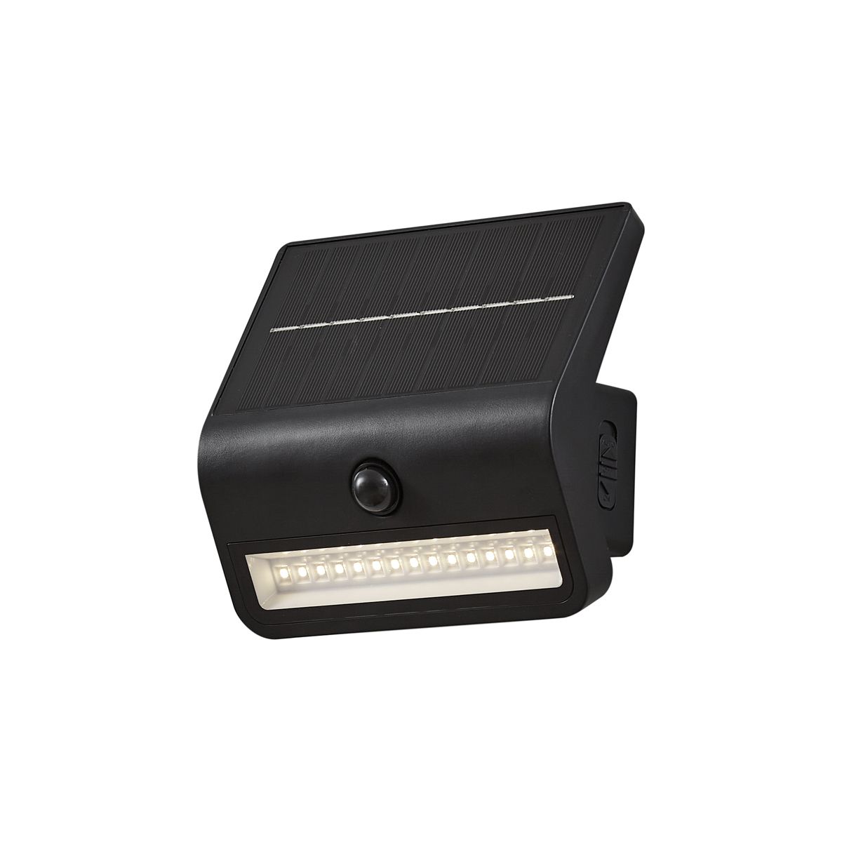 Buiten wandlamp zwart incl. LED IP54 met bewegingsensor solar - Floody