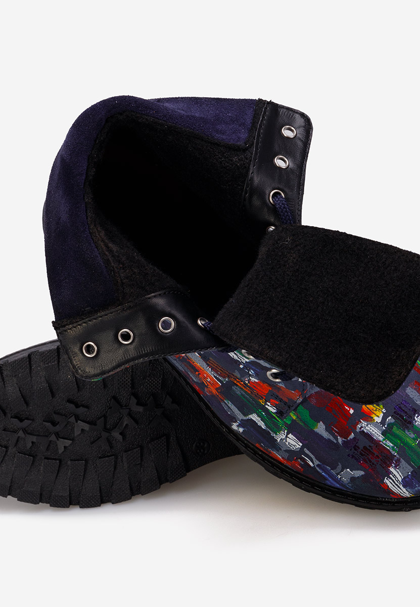Bottines femme en cuir multicolores Pantonia