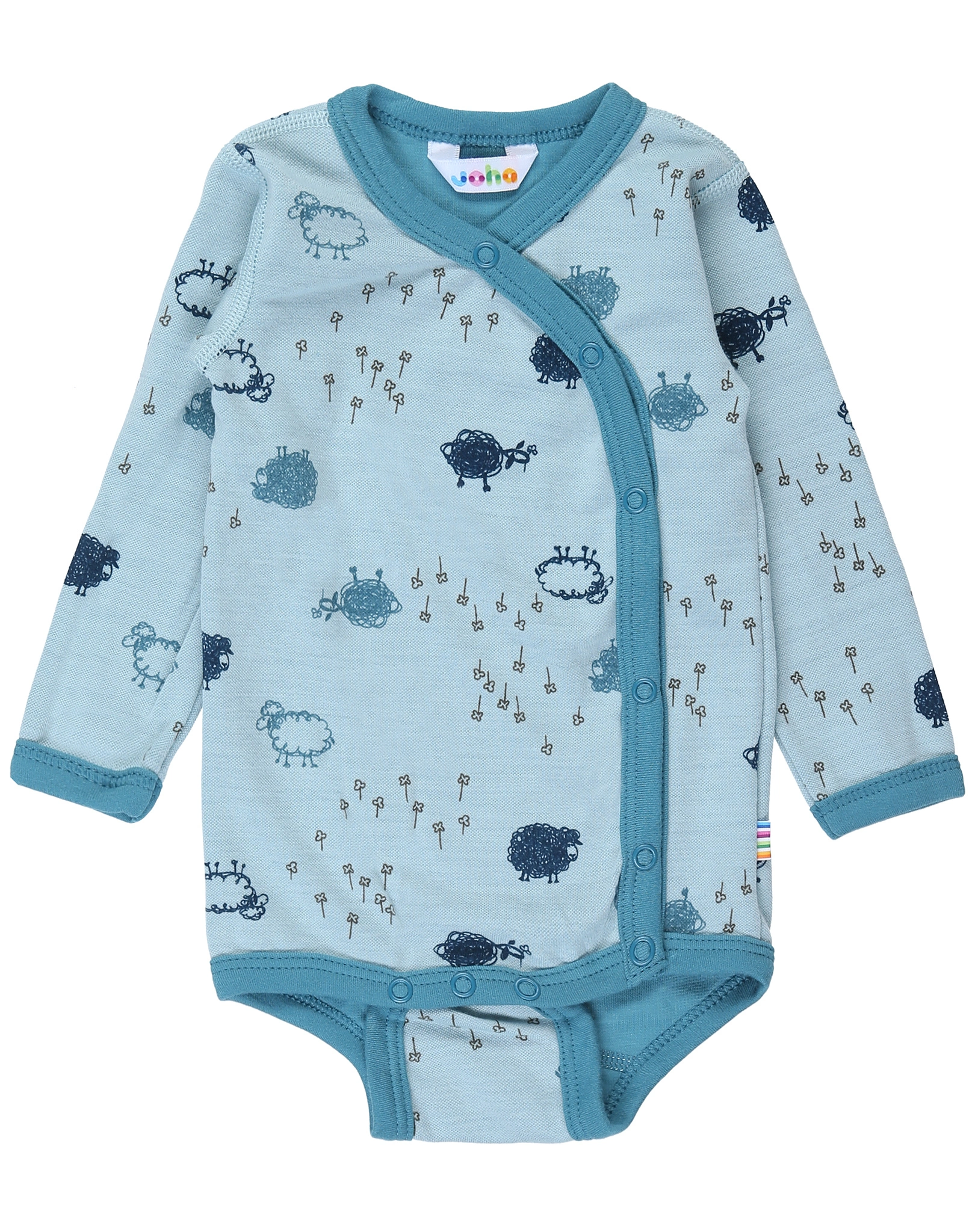 Wickel-Langarmbody 4039 SHEEP AOP in blue