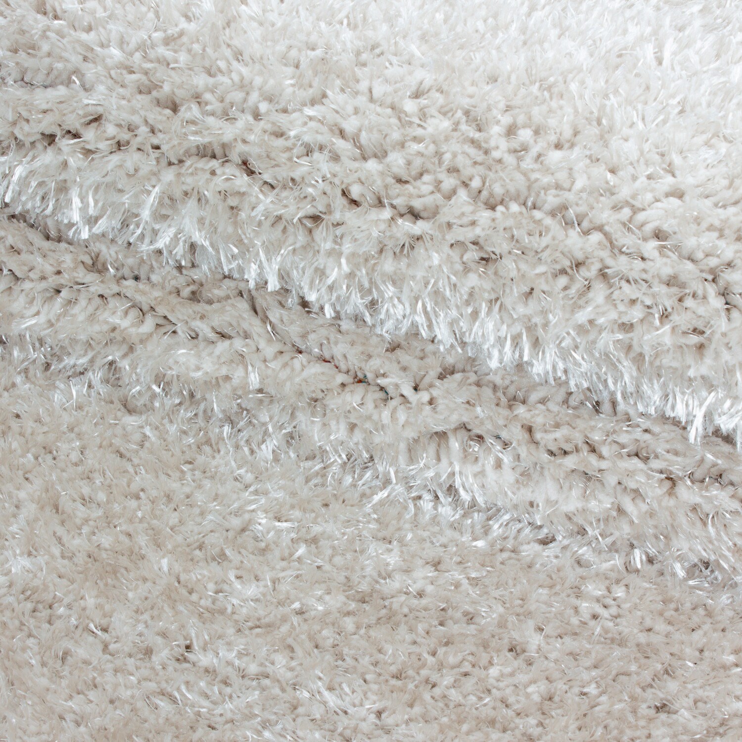 Runde Einfarbig Hochflor Teppich, Flauschiger Langflor Shaggy Teppich