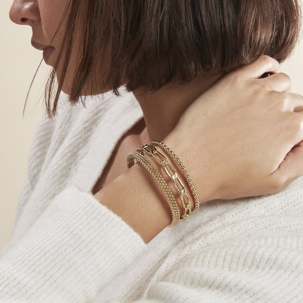 Bracelet Manchette Elain Acier Jaune