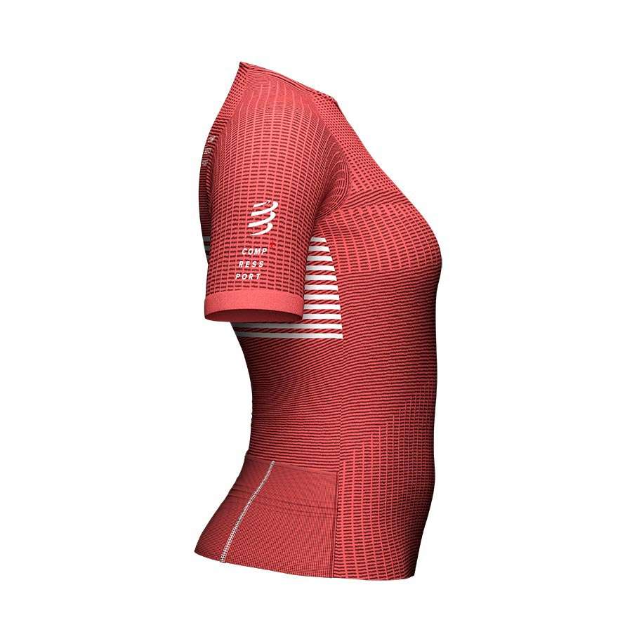 Compressport Tri Postural Top Korte Mouwen Roze Dames