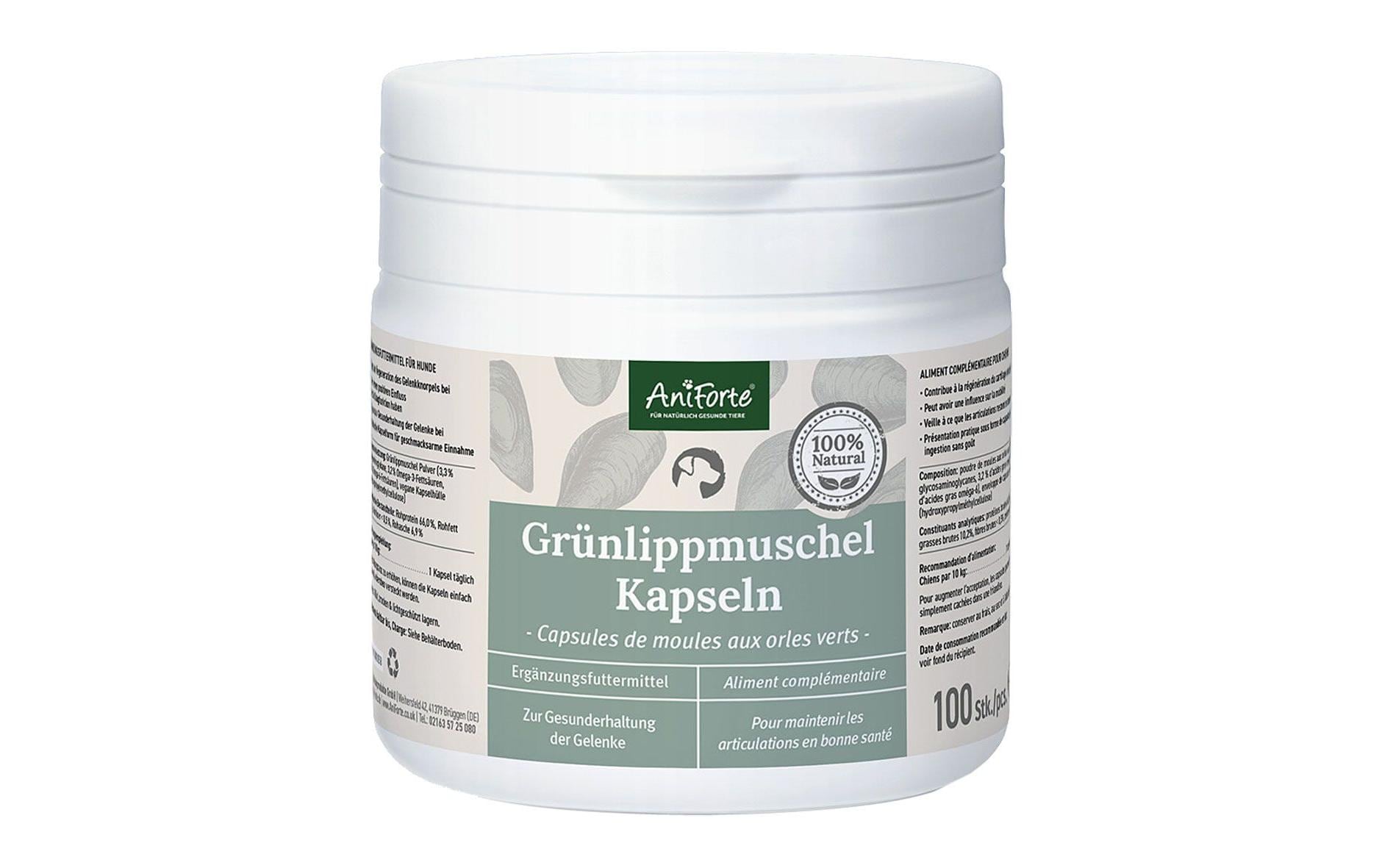 Hunde-Nahrungsergänzung Grünlippmuschel, 100 StückErgänzungsfuttermittel für Hunde