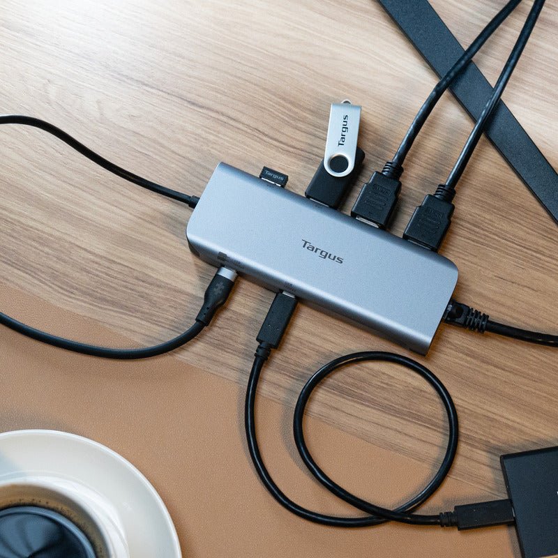 Targus DOCK427GL station d'accueil Avec fil USB 3.2 Gen 2 (3.1 Gen 2) Type-C Gris